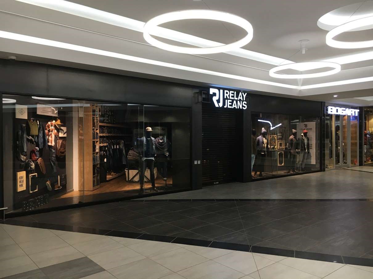 Vaal Mall Phase 2 aluminium and glass installation