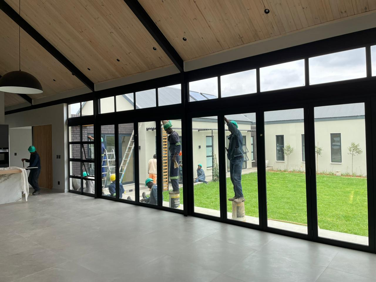 Heron Banks aluminium and glass installation